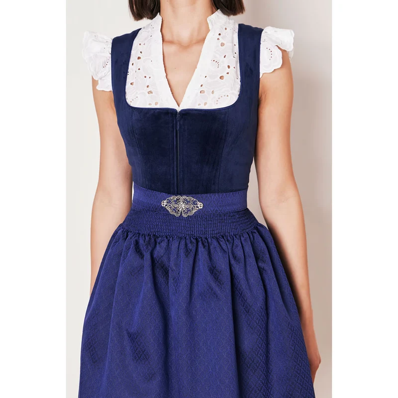 Krüger Dirndl Alisha Blau Kurz 50cm