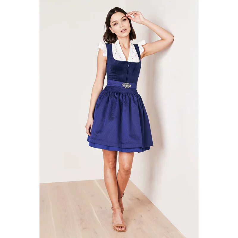 Krüger Dirndl Alisha Blau Kurz 50cm