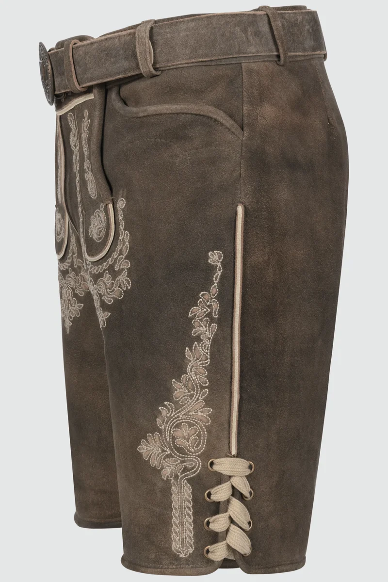 Herren Lederhose OLIAS mit Gürtel - Krüger Buam - 962370-000-0007