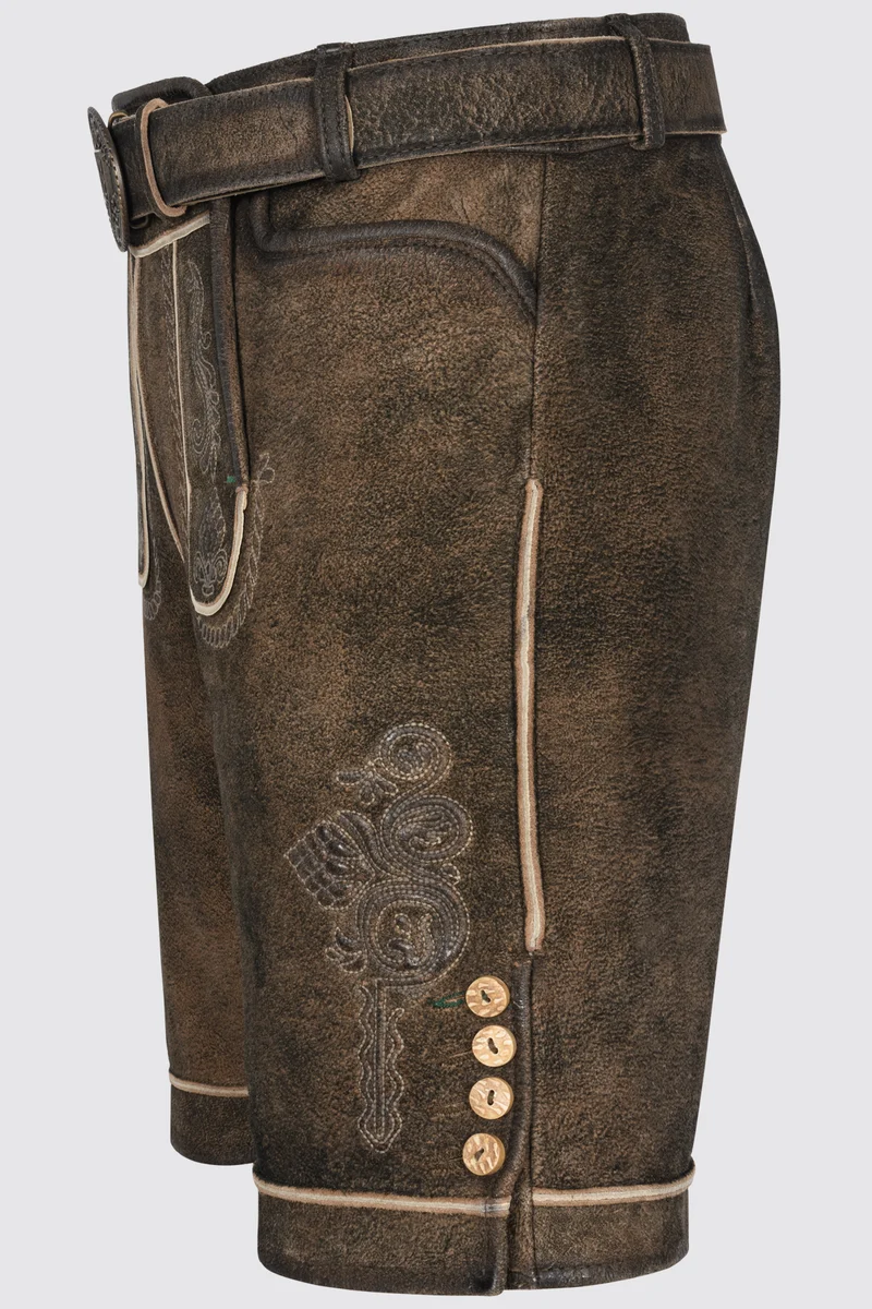 Herren Lederhose WARIS mit Gürtel - Krüger Buam - 961470-000-0007