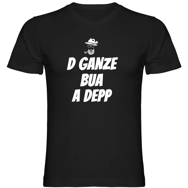 D Ganze Bua A Depp Tshirt V-Ausschnitt