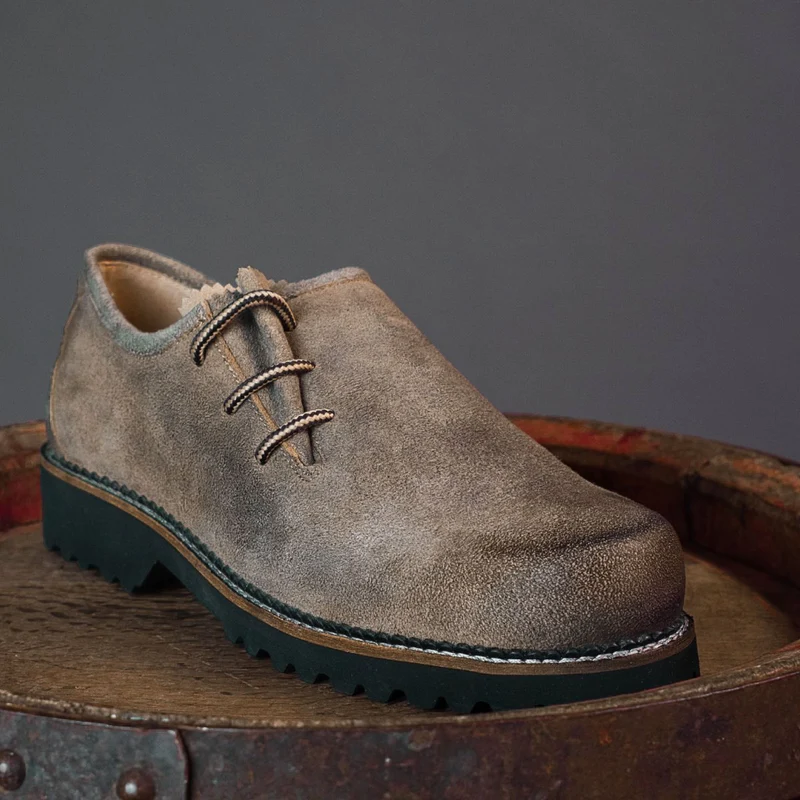 MeiSchua! Haferlschuhe Nik Seitliche Schnürung Braun