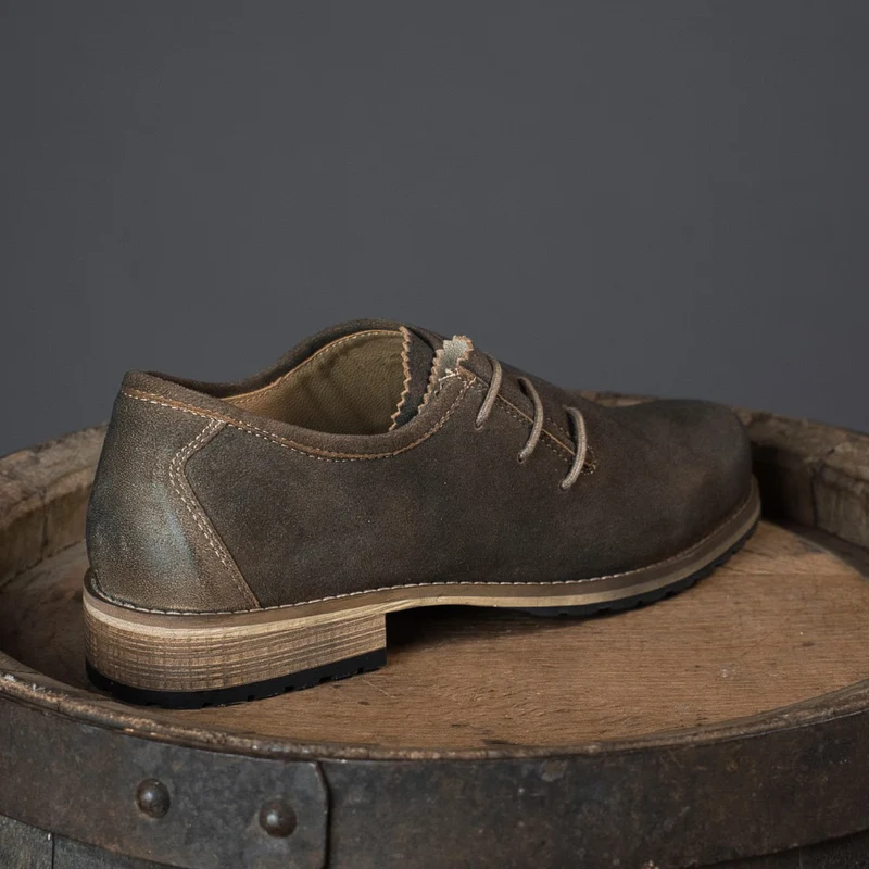 MeiSchua! Haferlschuhe Hans Seitliche Schnürung Braun