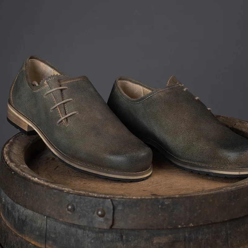 MeiSchua! Haferlschuhe Hans Seitliche Schnürung Braun