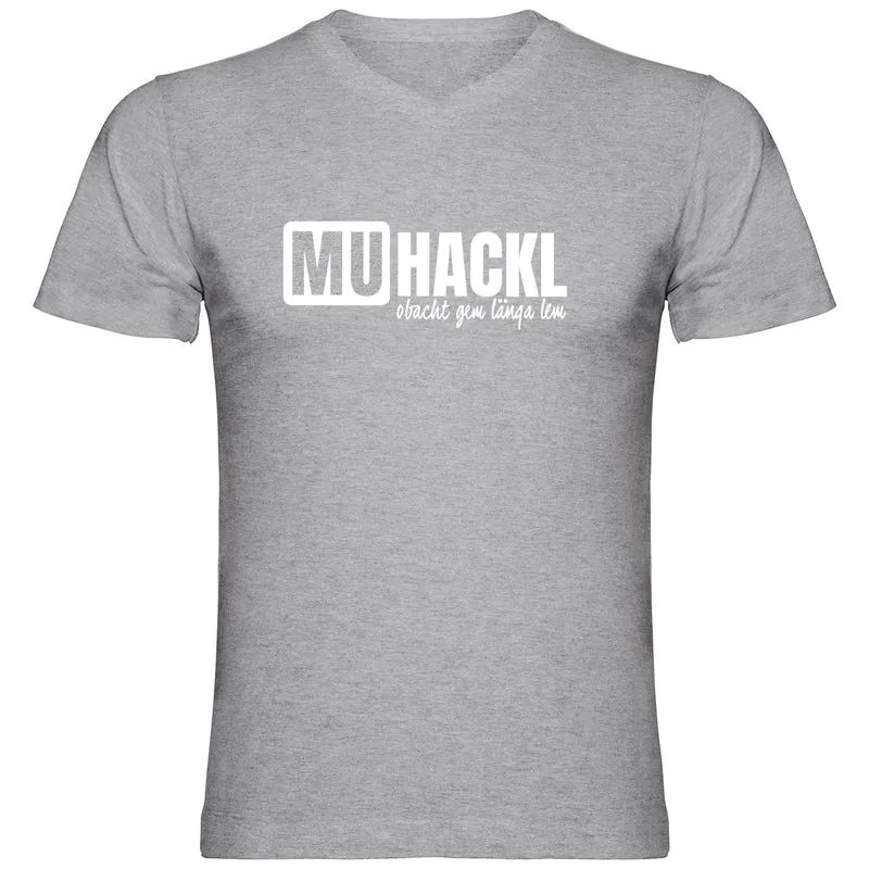 Muhackl Herren Tshirt V-Ausschnitt