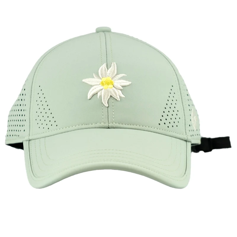 Bavarian Caps Edelweiß Outdoor Cap Hellgrün Gebogen