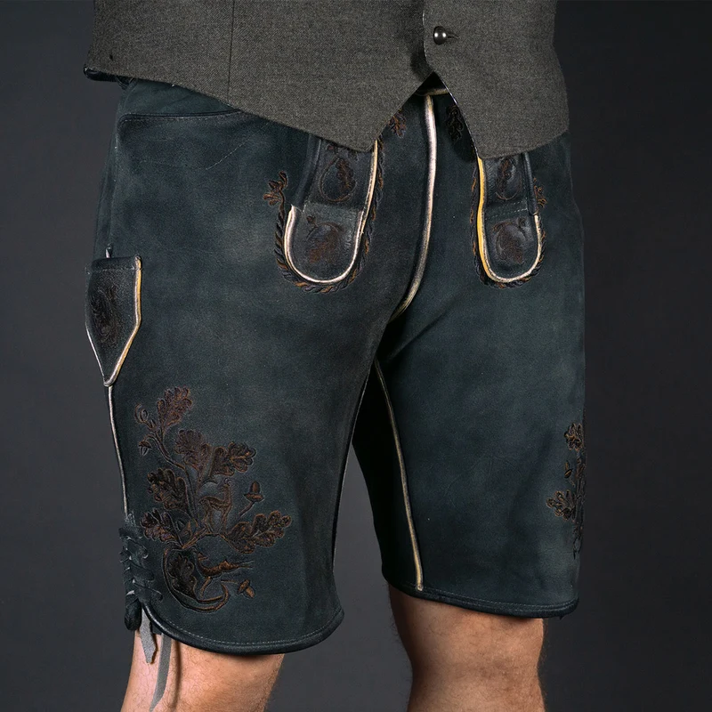 Datschi Trachten Lederhose Pius Kohle Grau