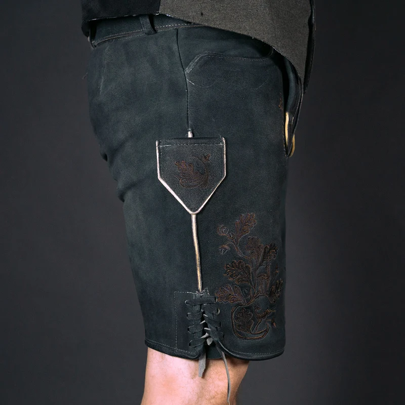 Datschi Trachten Lederhose Pius Kohle Grau