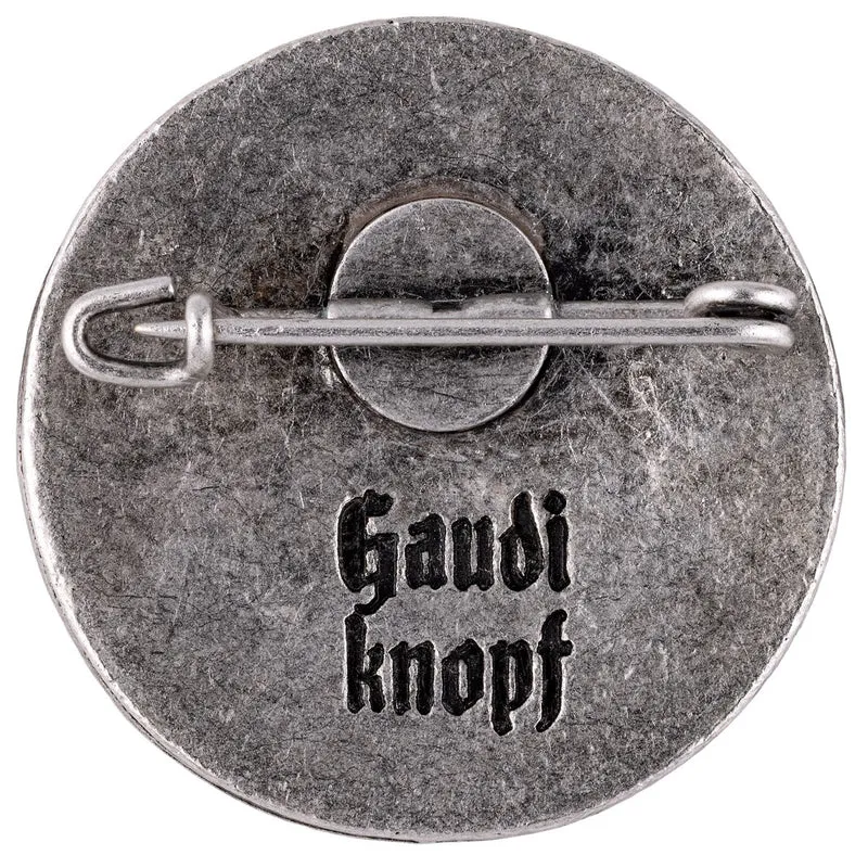 Gaudiknopf Anstecker Durscht wiad Sau