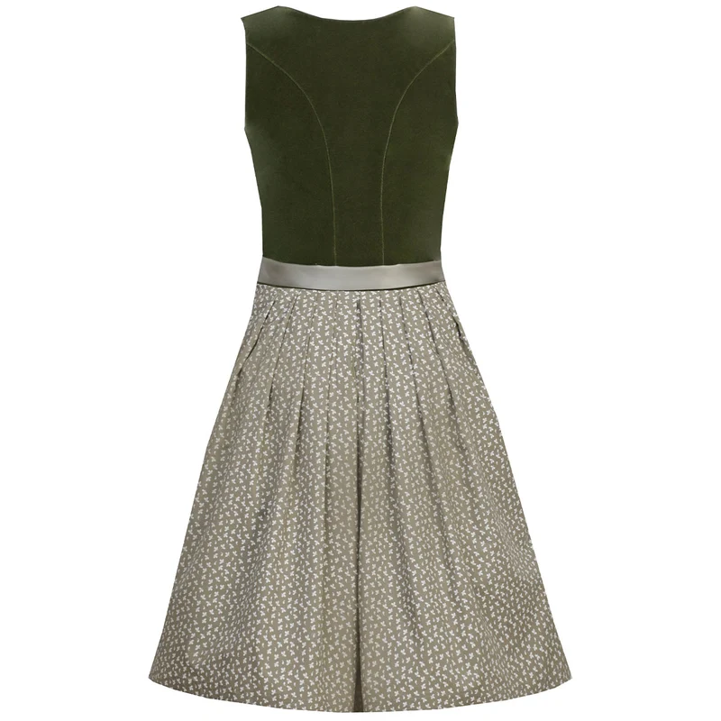 MarJo Dirndl Clara Dunkelgrün/Moos Samt 58cm