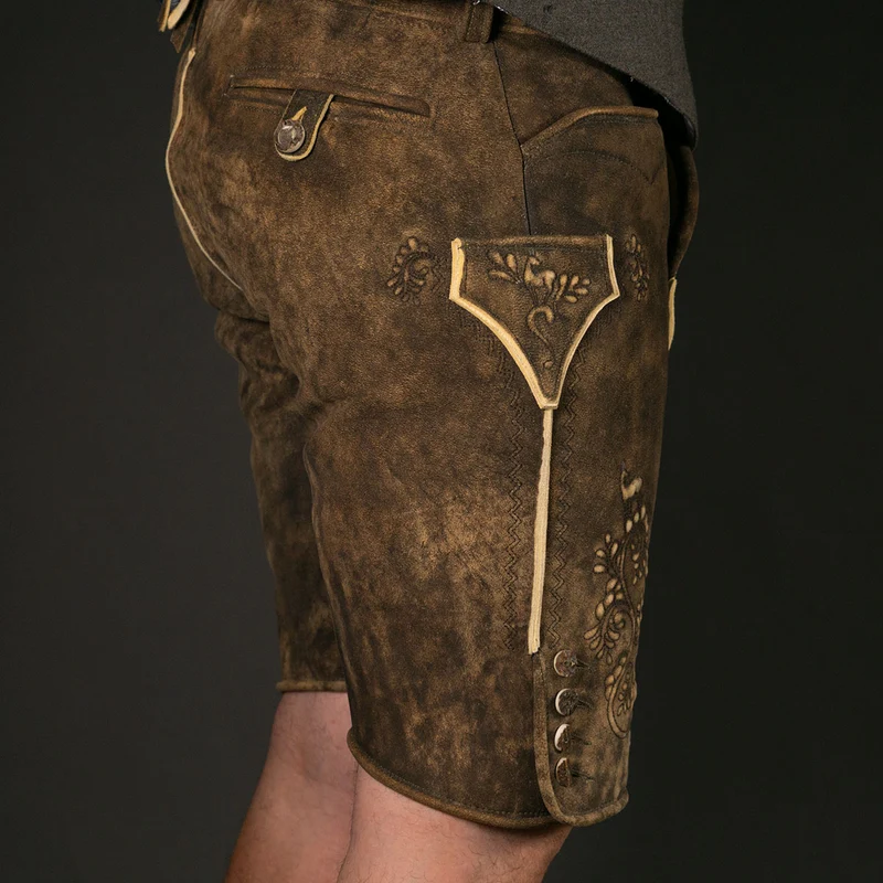 Beckert Lederhose Imst Manufaktur Hirsch sämisch