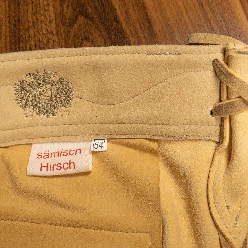 Datschi Trachten Hirsch Lederhose sämisch gegerbt - Wildleben