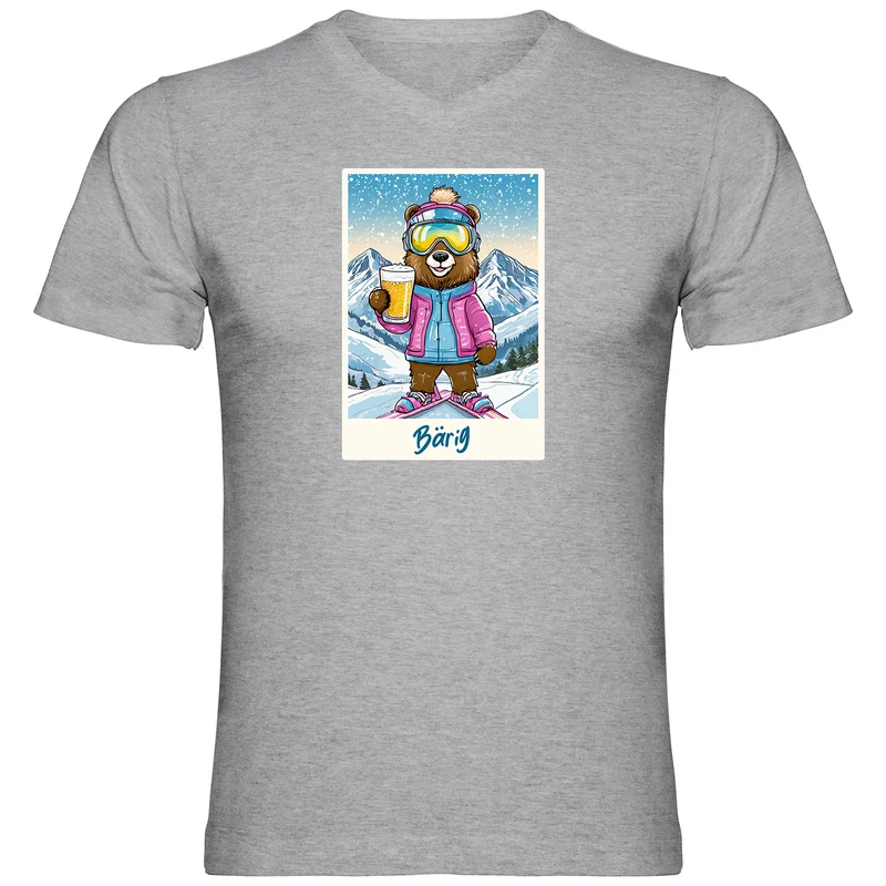Bärig Herren Tshirt V-Ausschnitt
