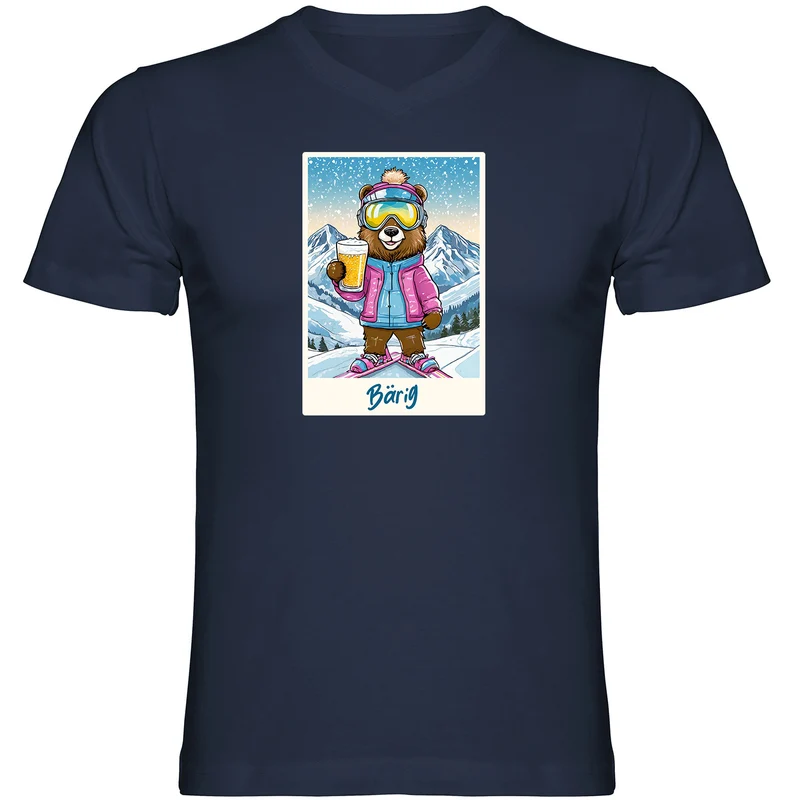 Bärig Herren Tshirt V-Ausschnitt