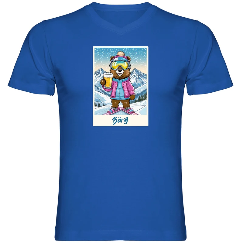 Bärig Herren Tshirt V-Ausschnitt