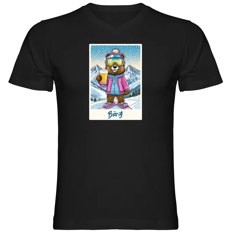 Bärig Herren Tshirt V-Ausschnitt