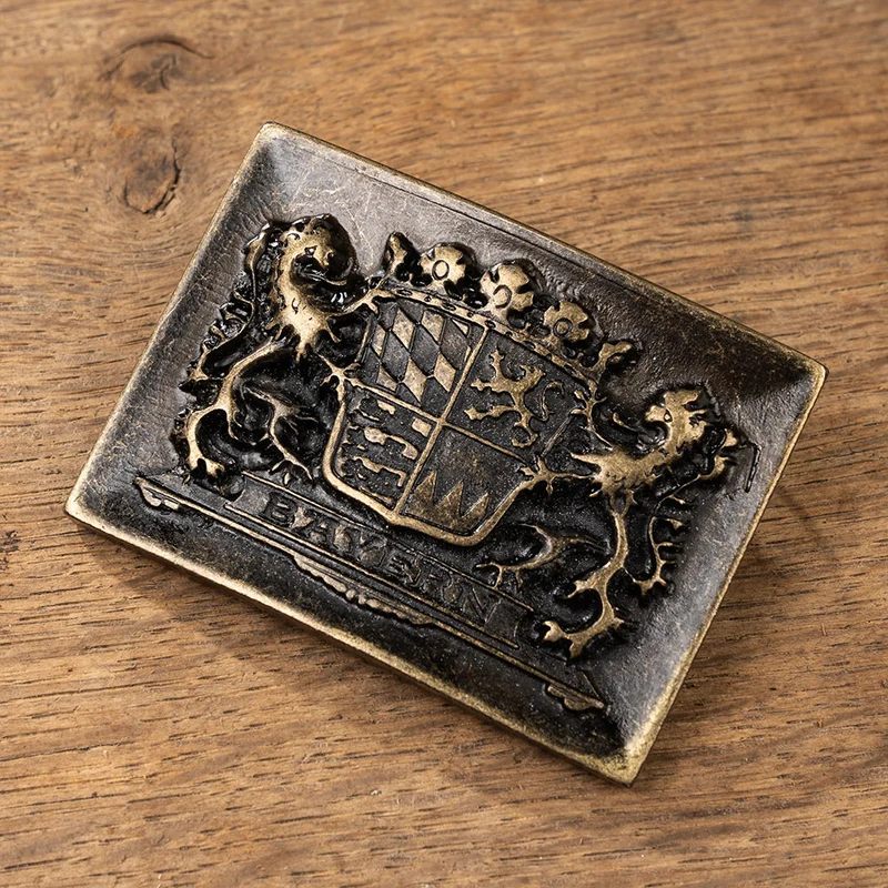 Gürtelschließe Bayernwappen Altmessing