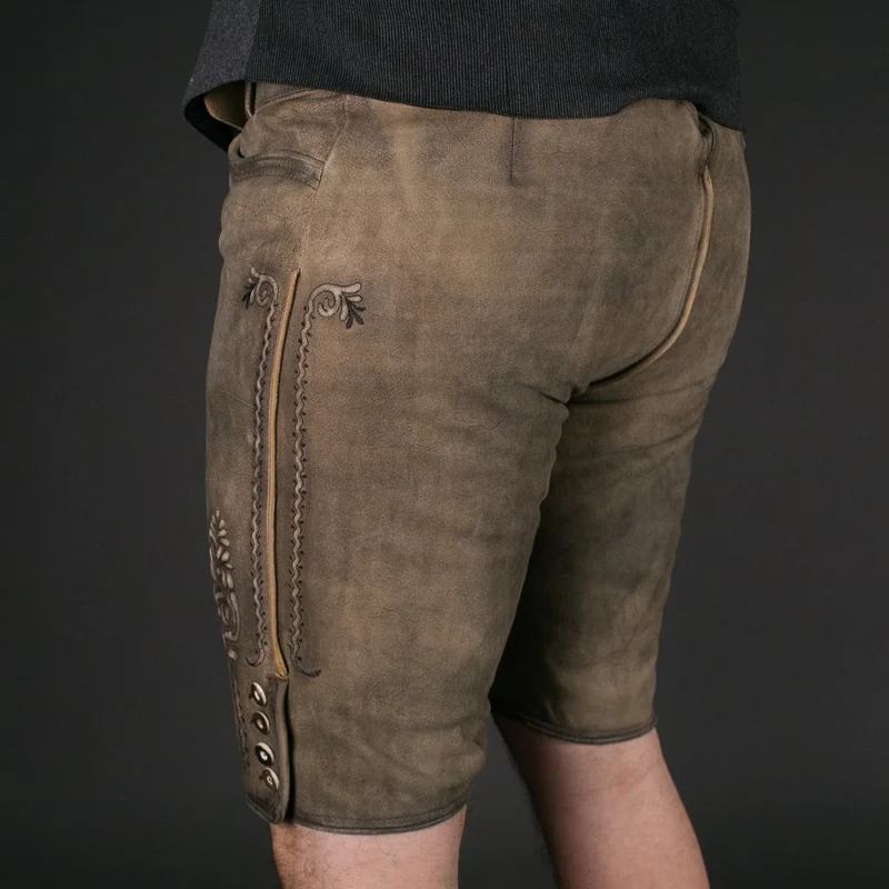 Datschi Trachten Lederhose Engelbert Zement Grau