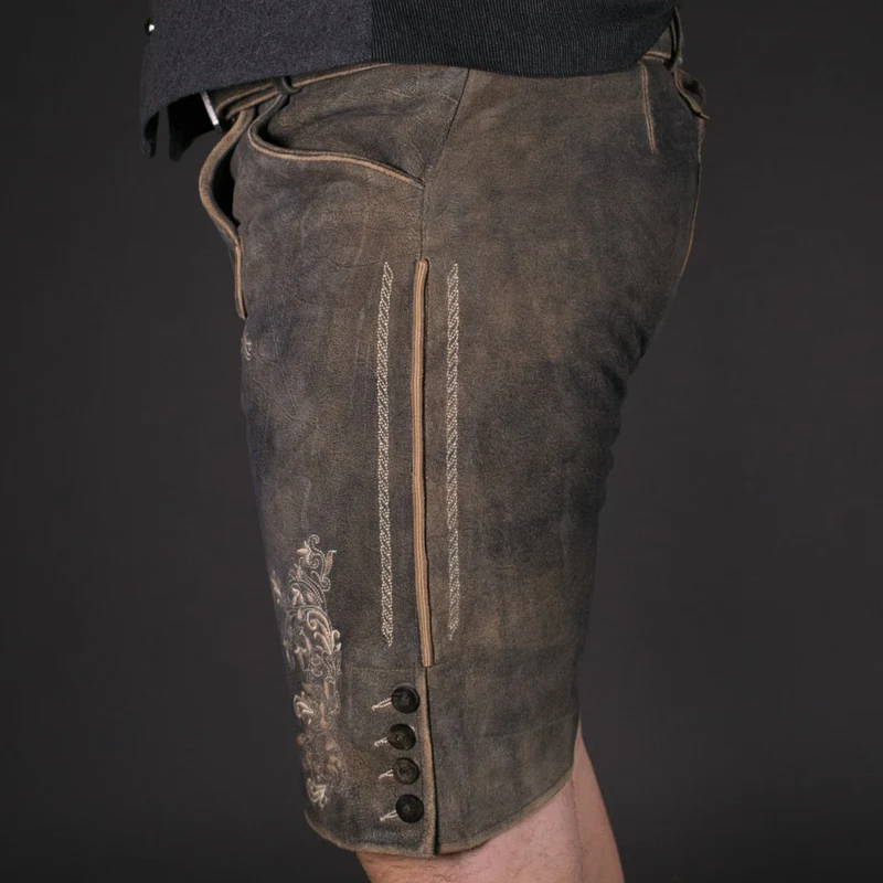 Datschi Trachten Lederhose Vitus Grau