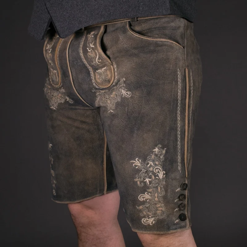 Datschi Trachten Lederhose Vitus Grau