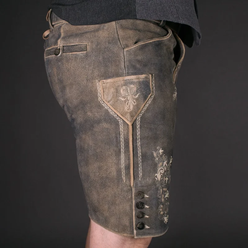 Datschi Trachten Lederhose Vitus Grau