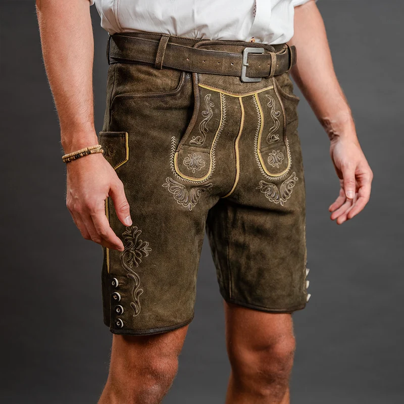 Datschi Trachten Lederhose Sigmund Braun