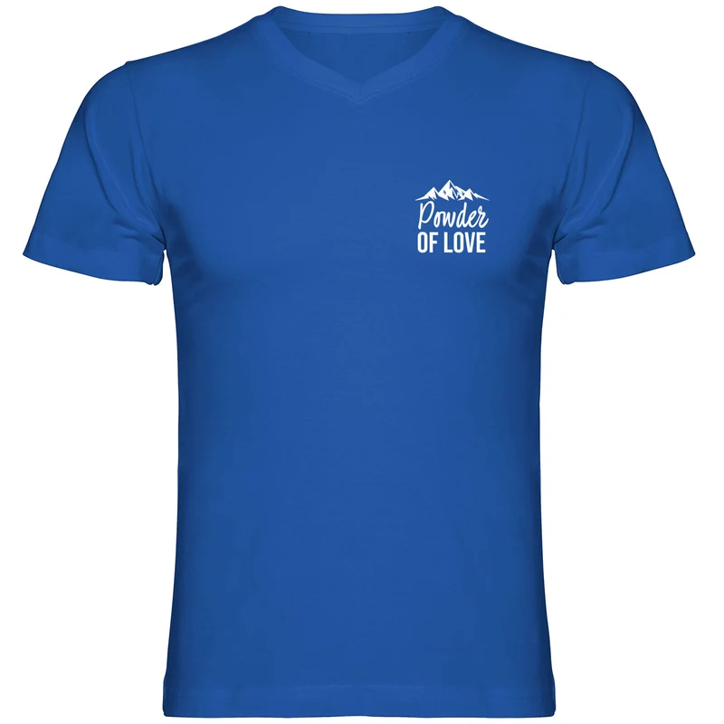 Powder of Love Mini Logo Herren Tshirt V-Ausschnitt