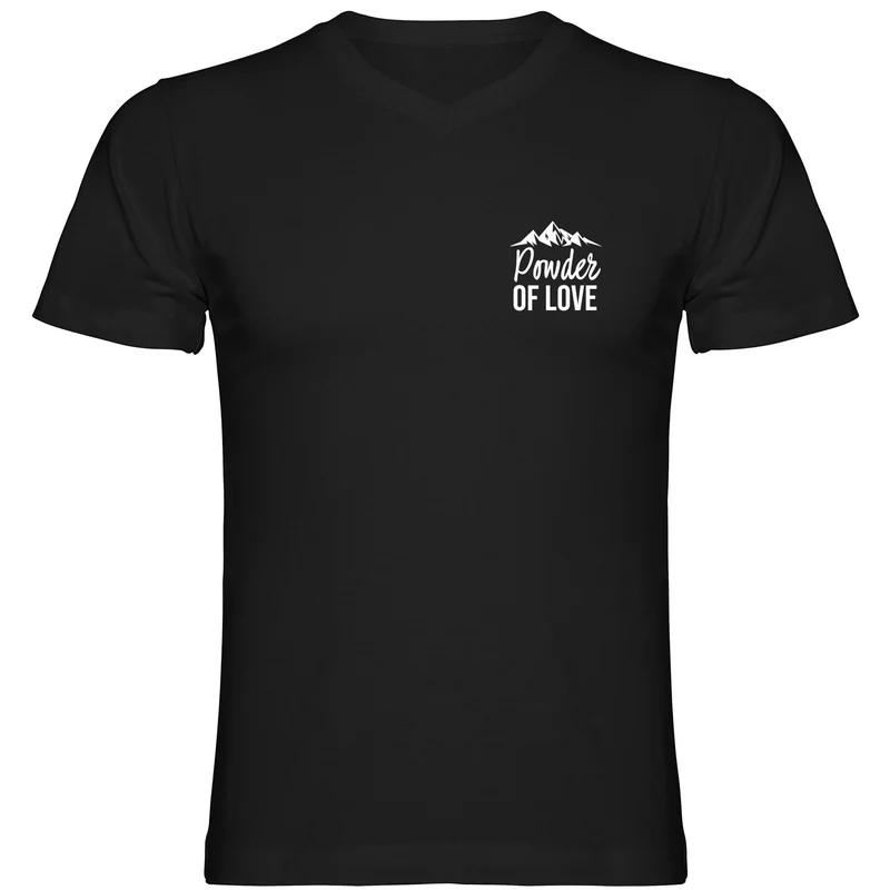 Powder of Love Mini Logo Herren Tshirt V-Ausschnitt