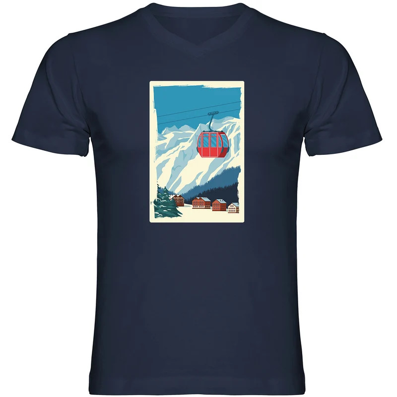 Skifoan Tshirt Herren V-Ausschnitt