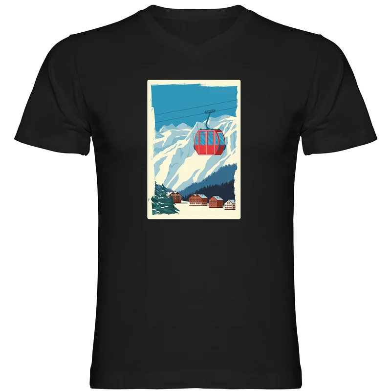 Skifoan Tshirt Herren V-Ausschnitt