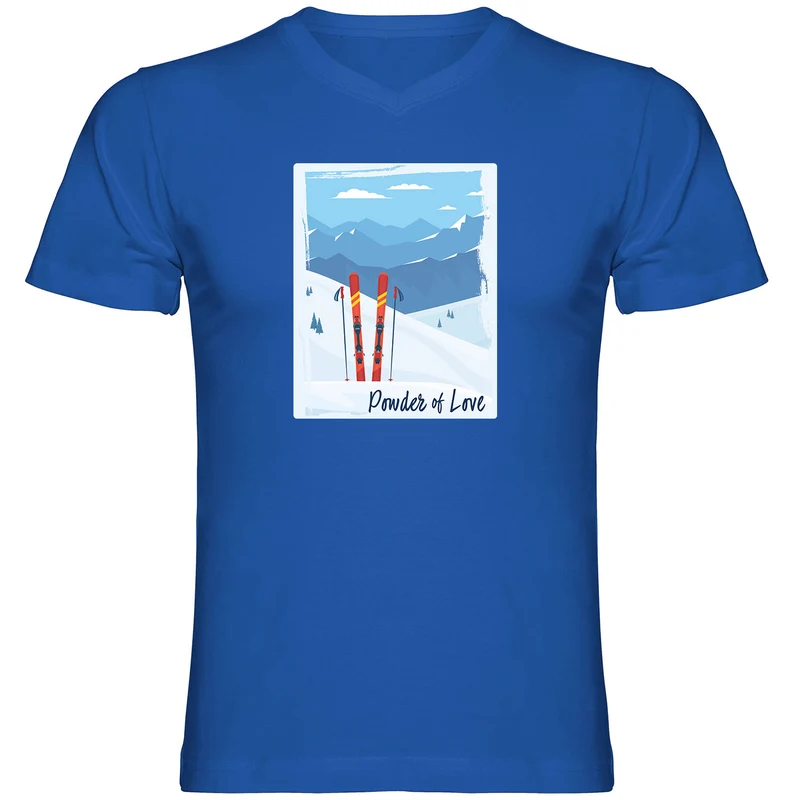 Powder of Love Herren Tshirt V-Ausschnitt