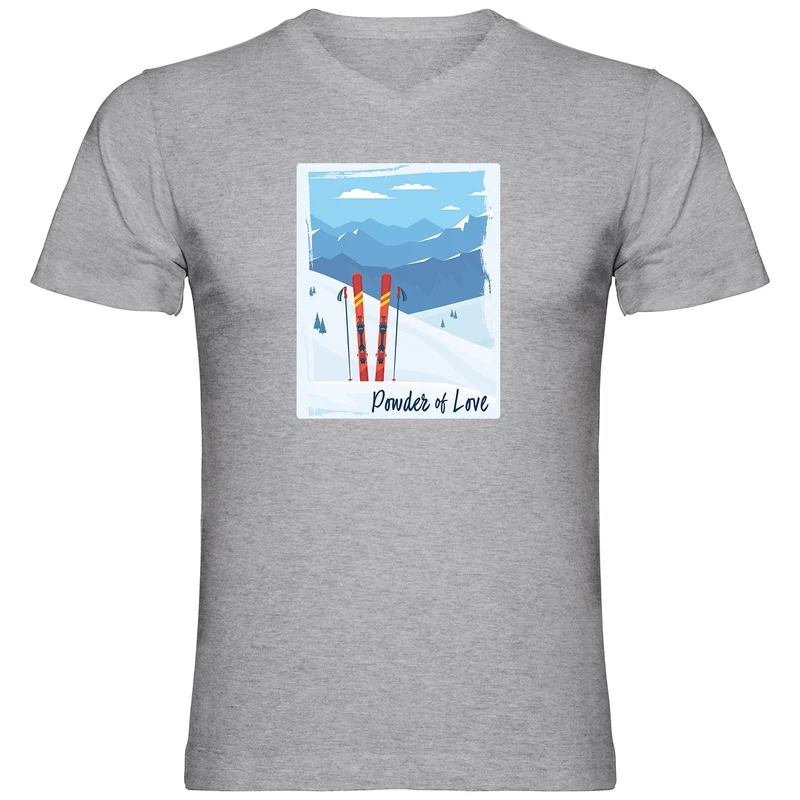 Powder of Love Herren Tshirt V-Ausschnitt