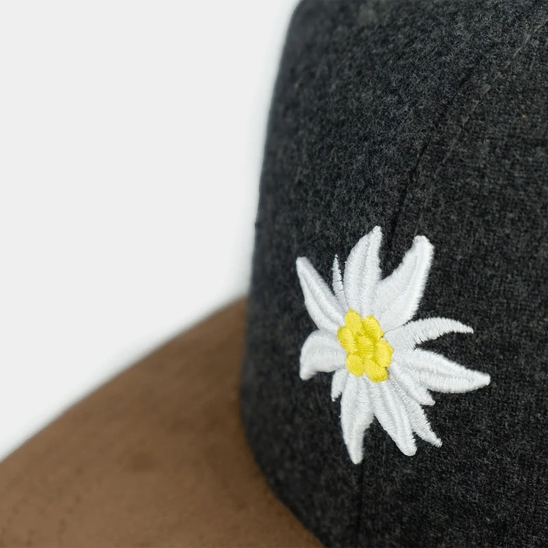 Bavarian Caps Edelweiß Klassik Wildleder
