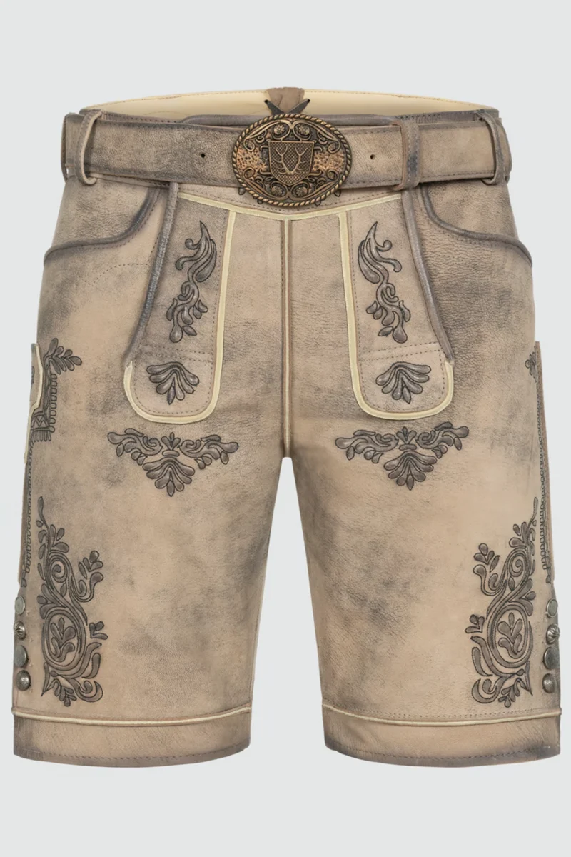 Herren Lederhose ROB % - mit Gürtel - Krüger Buam - 961768-000-0023