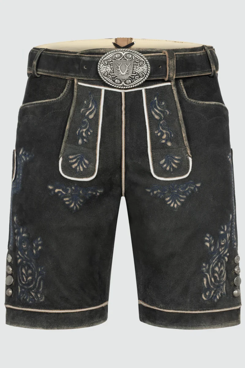 Herren Lederhose ROB % - mit Gürtel - Krüger Buam - 961768-000-0076