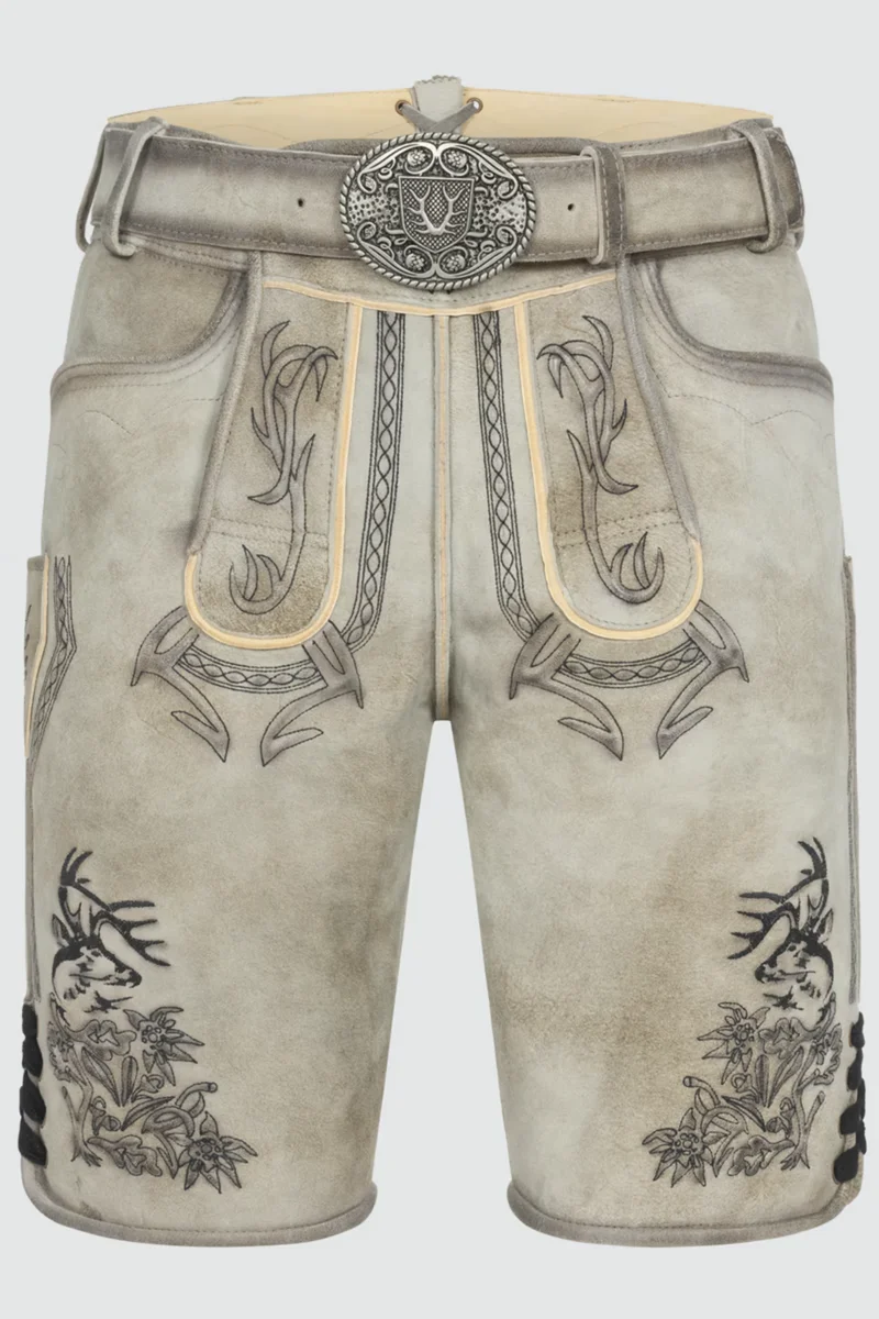 Herren Lederhose KAUI % - mit Gürtel - Krüger Buam - 961568-000-0043