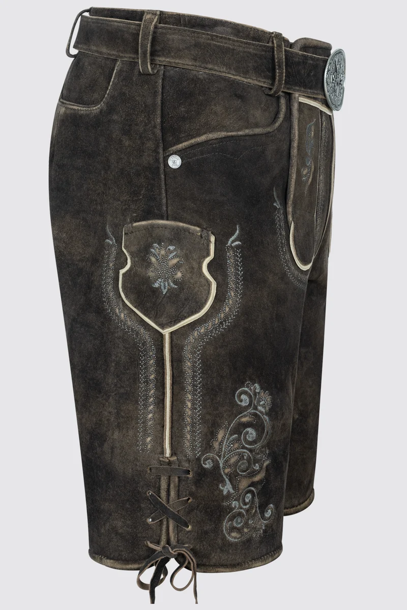 Herren Lederhose GIDEON mit Gürtel % - Krüger Buam - 963169-000-0007