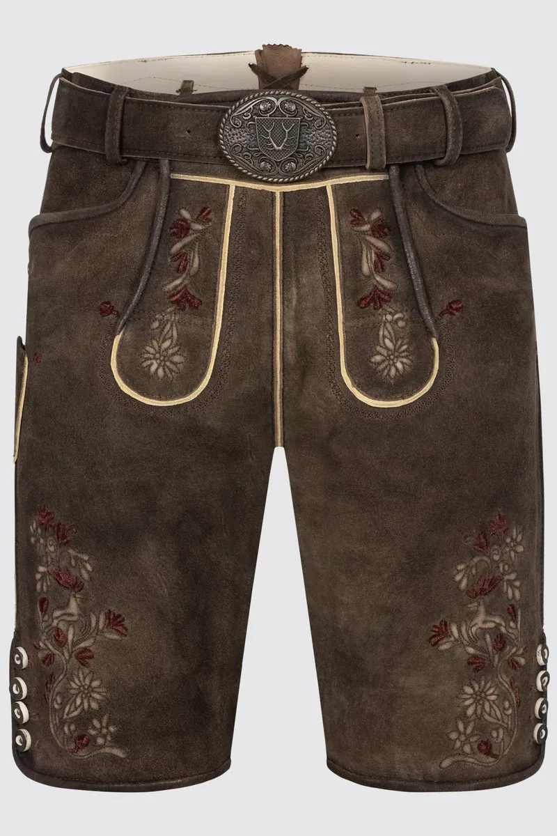 Herren Lederhose OLIVIER mit Gürtel - Krüger Buam - 961669-000-0076