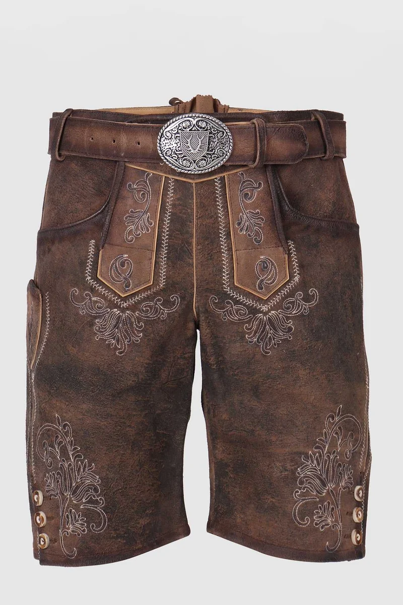 Herren Lederhose - PAOLO % - mit Gürtel - Krüger Buam - 099618-000-0071