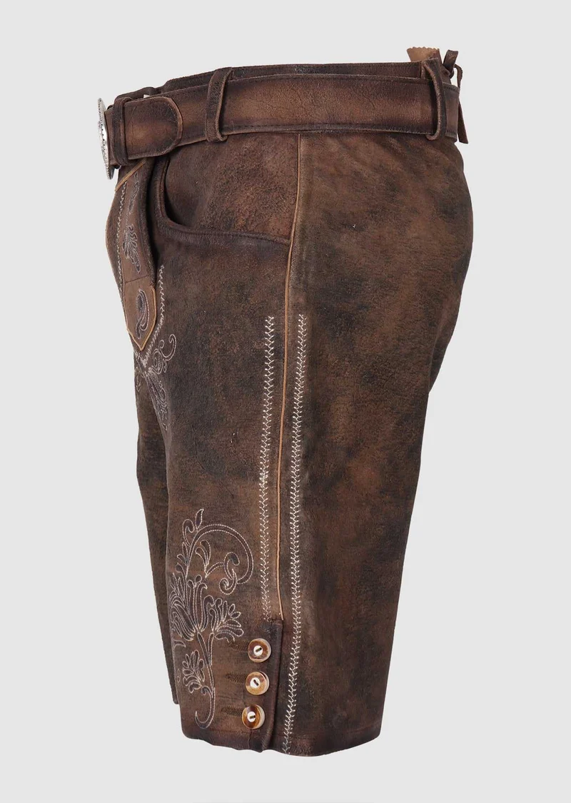 Herren Lederhose - PAOLO % - mit Gürtel - Krüger Buam - 099618-000-0071