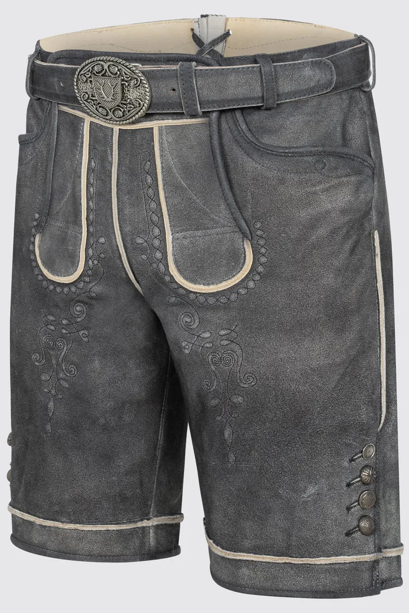Herren Lederhose KUNO mit Gürtel - Krüger Buam - 962269-000-0041