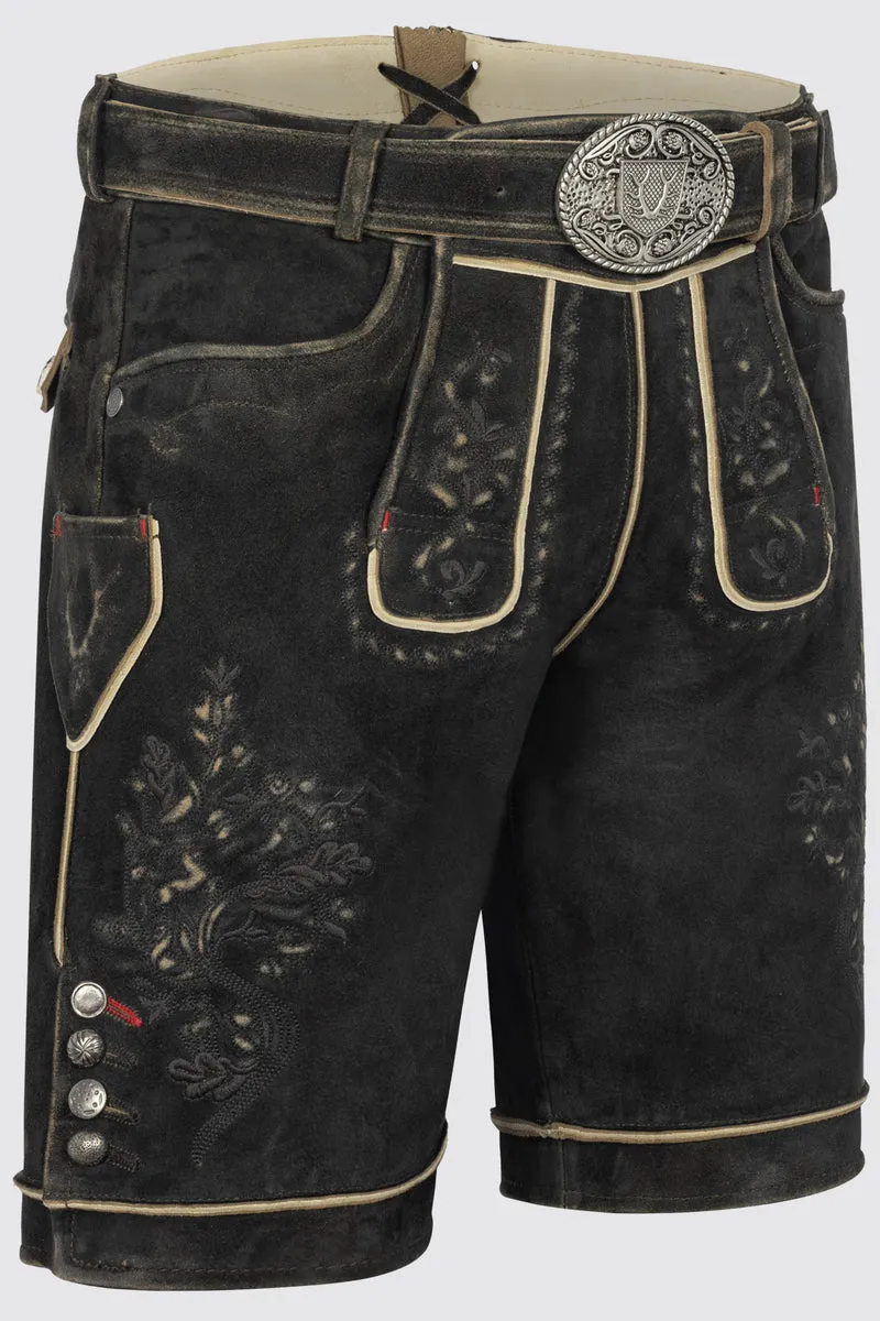 Herren Lederhose KUNO mit Gürtel - Krüger Buam - 961569-000-0076