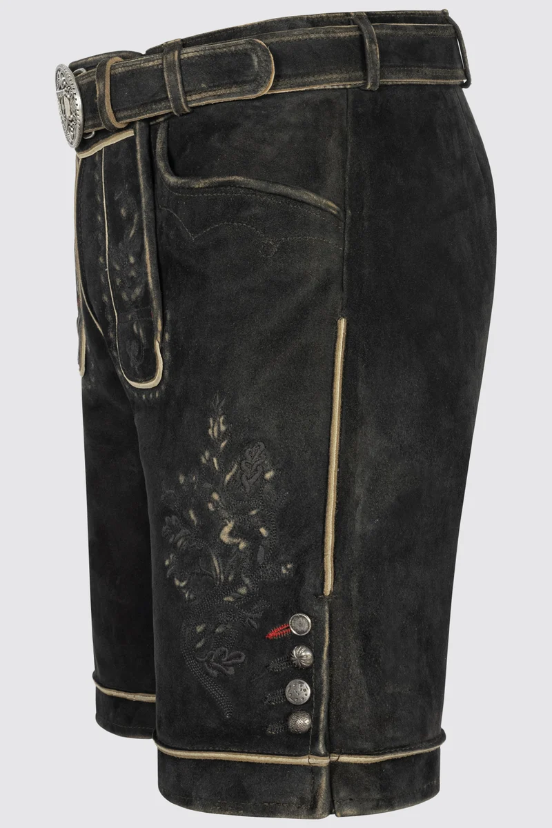 Herren Lederhose KUNO mit Gürtel - Krüger Buam - 961569-000-0076