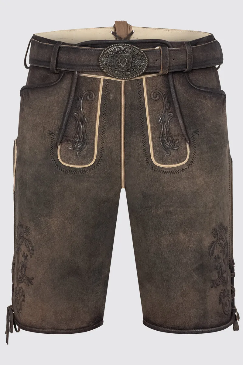 Herren Lederhose RAUL mit Gürtel - Krüger Buam - 961069-000-0007