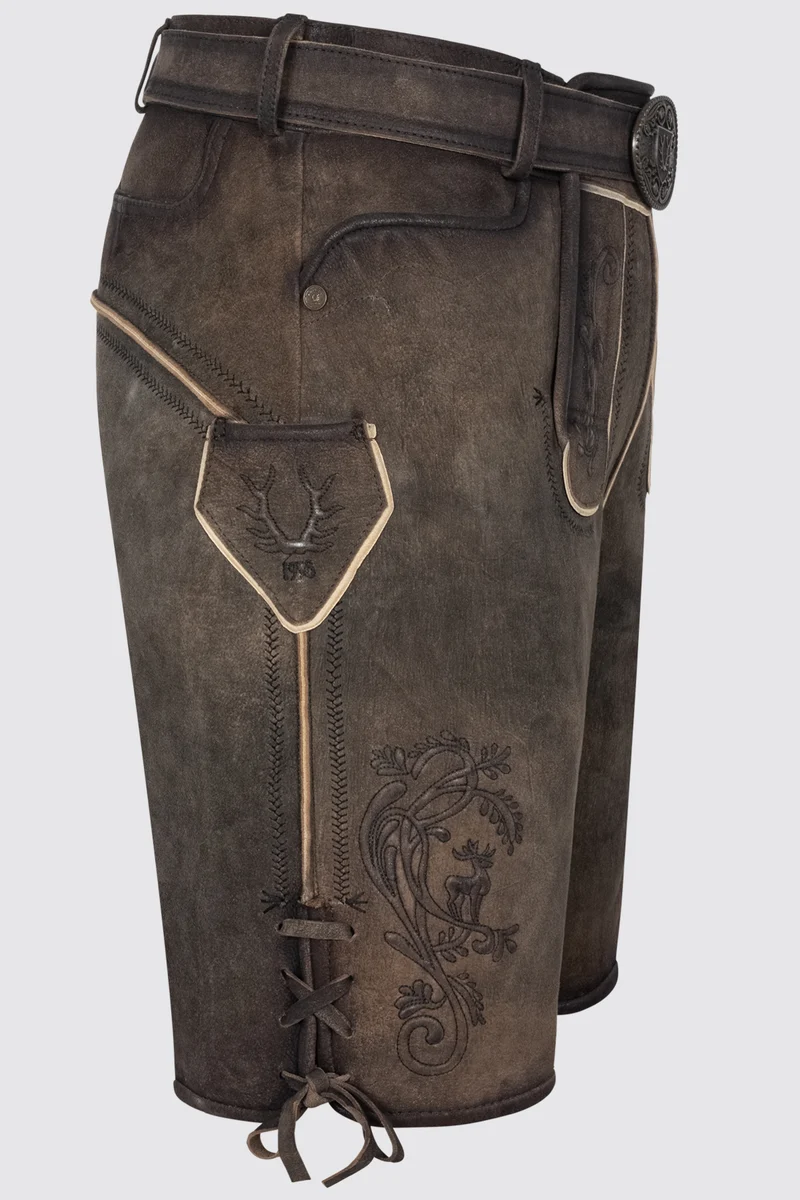 Herren Lederhose RAUL mit Gürtel - Krüger Buam - 961069-000-0007