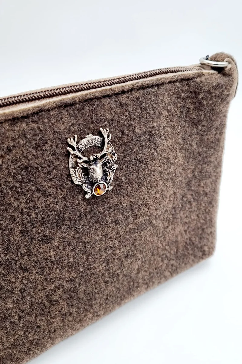Filztasche - Hirschkopf - Dunkelbraun - P.S. Schuhmacher