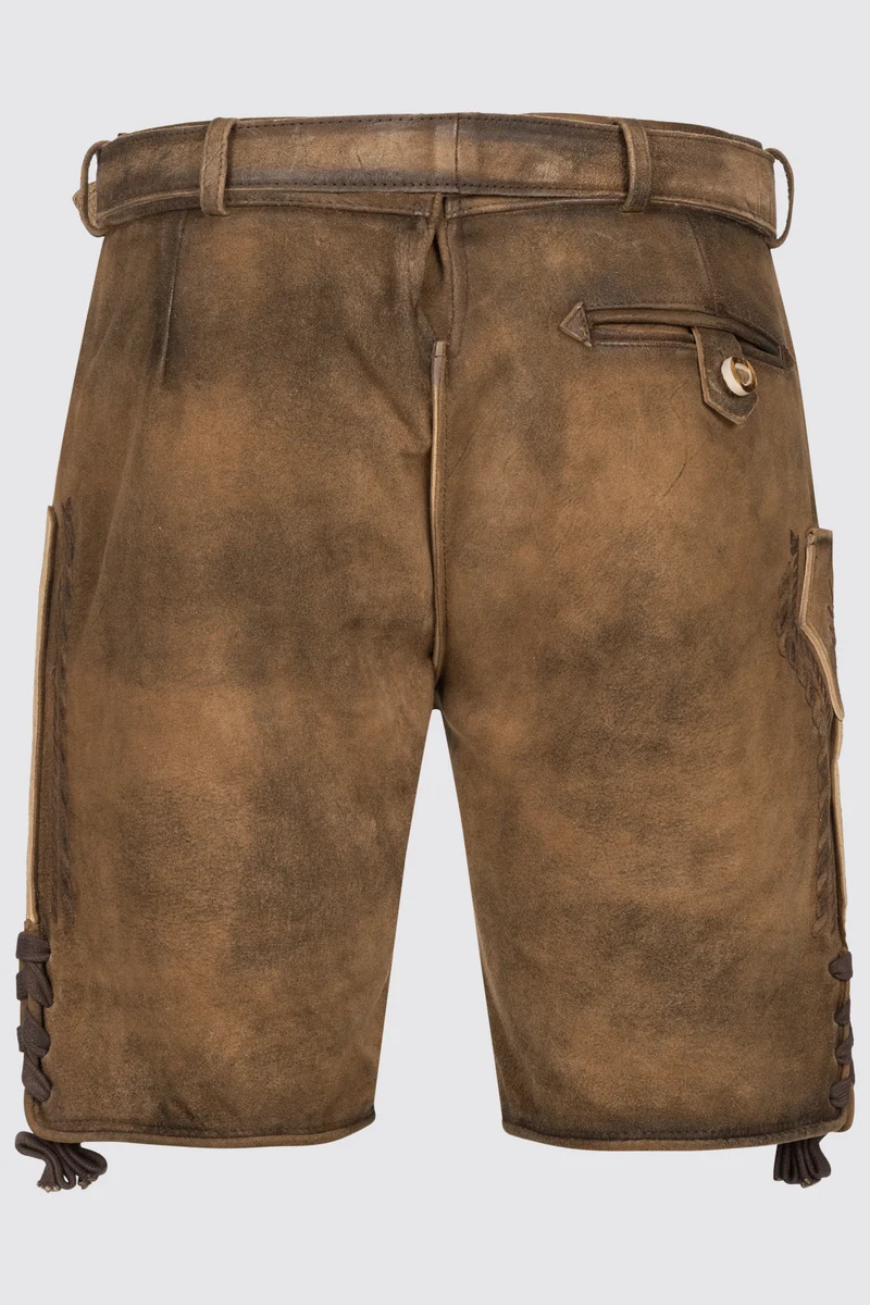 Herren Lederhose MARINO % mit Gürtel - Krüger Buam - 969167-000-0007
