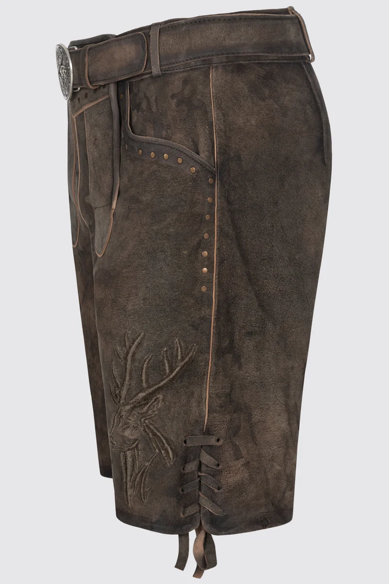 Herren Lederhose MATZE % - Trachtenhose - Krüger Buam - Camouflage - 961764-000-0776