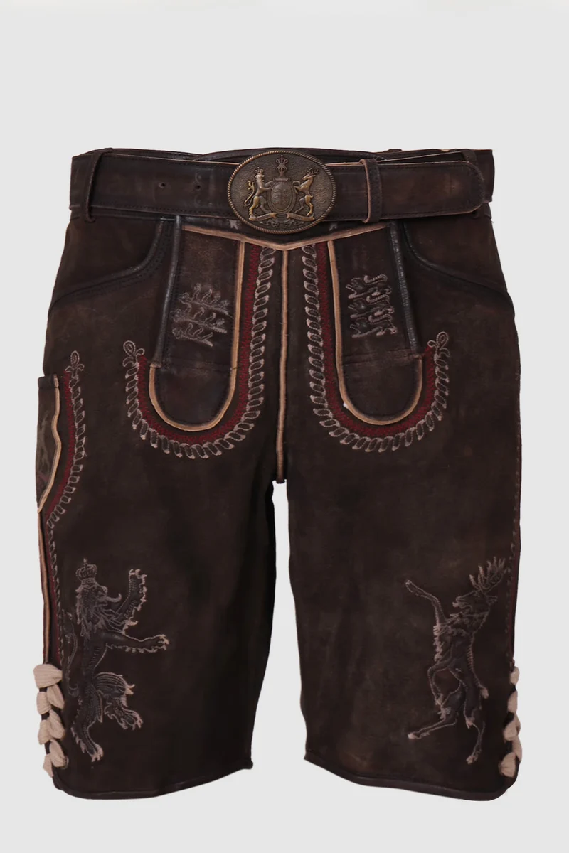 Herren Lederhose % - FURCHTLOS UND TREU 3 - Trachtenhose - Krüger Buam - 906971-000-0076