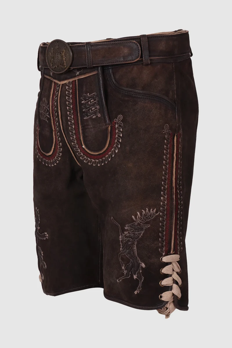 Herren Lederhose % - FURCHTLOS UND TREU 3 - Trachtenhose - Krüger Buam - 906971-000-0076